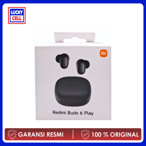 HF TWS REDMI BUDS 6 PLAY BLACK - Luckycell Ciracas